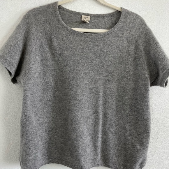 J.Jill 100% cashmere gray top - Picture 2 of 4